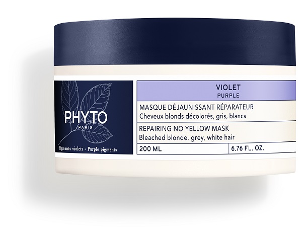 PHYTO PARIS VIOLET MASCHERA ANTI GIALLO RIPARATRICE PER CAPELLI BIONDI DECOLORATI GRIGI BIANCHI 200 ML - FARMACIA33