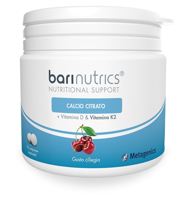 BARINUTRICS CALCIO CITRATO K2 CILIEGIA 90 COMPRESSE - FARMACIA33