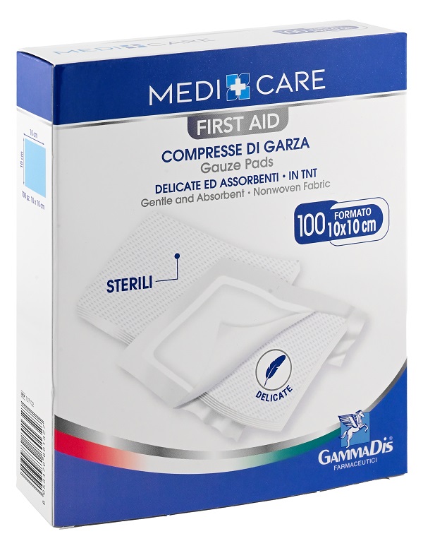 GARZA MEDICARE TNT 10X10 CM 100 PEZZI - FARMACIA33