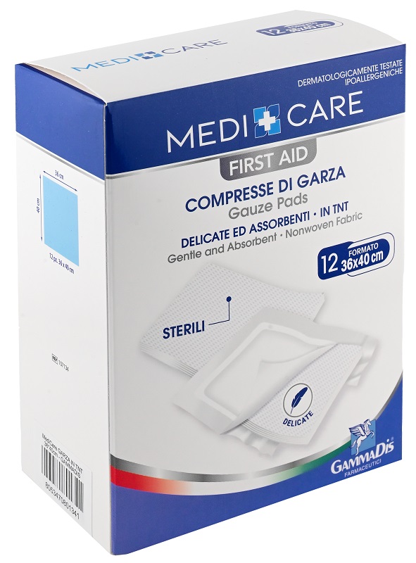 GARZA MEDICARE TNT 36X40 CM 12 PEZZI - FARMACIA33