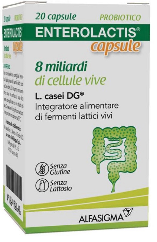 ENTEROLACTIS 20 CAPSULE 8 MILIARDI DI CELLULE VIVE - FARMACIA33