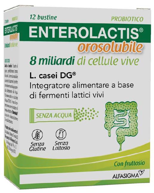 ENTEROLACTIS OROSOLUBILE 12 BUSTINE 8 MILIARDI DI CELLULE VIVE - FARMACIA33