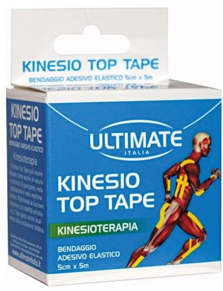 BENDAGGIO ADESIVO ELASTICO ULTIMATE ITALIA KINESIO TOP TAPE FUCSIA 5 CM X 5 M - FARMACIA33