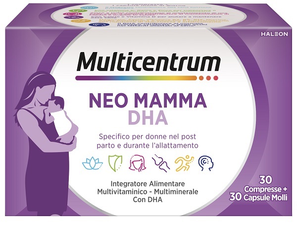 MULTICENTRUM NEO MAMMA DHA 30 COMPRESSE + 30 CAPSULE MOLLI - FARMACIA33