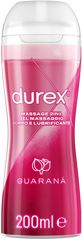 DUREX MASSAGE 2 IN 1 GEL MASSAGGIO CORPO E LUBRIFICANTE GUARANA' 200 ML - FARMACIA33