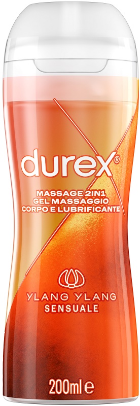 DUREX MASSAGE 2 IN 1 GEL MASSAGGIO CORPO E LUBRIFICANTE YLANG YLANG 200 ML - FARMACIA33