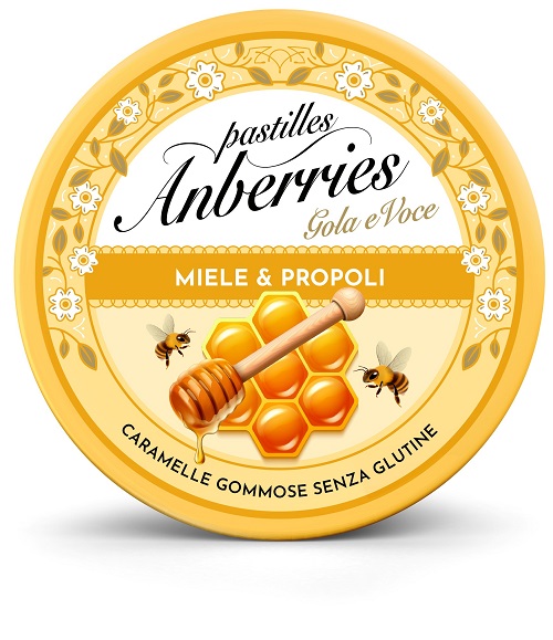 ANBERRIES MIELE&PROPOLI CARAMELLE GOMMOSE 50 G - FARMACIA33
