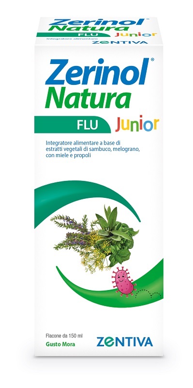 ZERINOL NATURA FLU JUNIOR SCIROPPO 150 ML - FARMACIA33