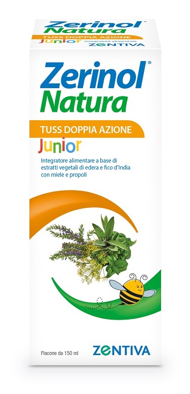 ZERINOL NATURA TUSS DOPPIA AZIONE JUNIOR SCIROPPO 150 ML - FARMACIA33