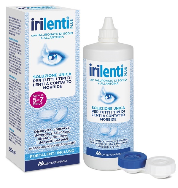 SOLUZIONE UNICA PER LENTI A CONTATTO IRILENTI 360 ML + PORTALENTI - FARMACIA33