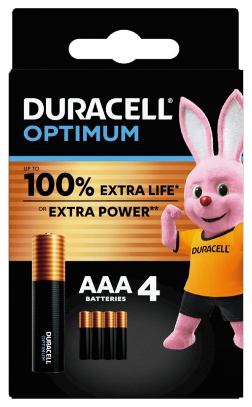 DURACELL OPTIMUM AAA B4 4 PILE BLISTER - FARMACIA33