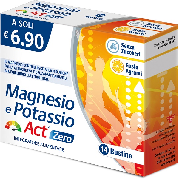 MAGNESIO E POTASSIO ACT ZERO 14 BUSTINE - FARMACIA33