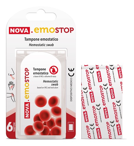 NOVA EMOSTOP TAMPONE EMOSTATICO 6 PEZZI - FARMACIA33