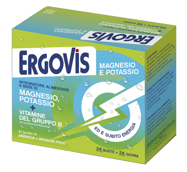 ERGOVIS MG+K VITAMINE B CON ZUCCHERO 24 BUSTINE - FARMACIA33