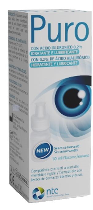 SOLUZIONE STERILE PER USO OFTALMICO PURO IDRATANTE E LUBRIFICANTE 0,2% ACIDO IALURONICO SENZA CONSERVANTI 10 ML - FARMACIA33