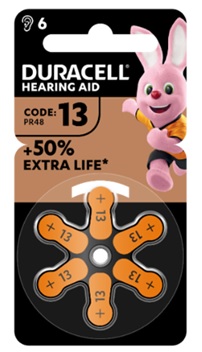 DURACELL EASY TAB 13 ARANCIO BATTERIA PER APPARECCHIO ACUSTICO 6 PEZZI - FARMACIA33