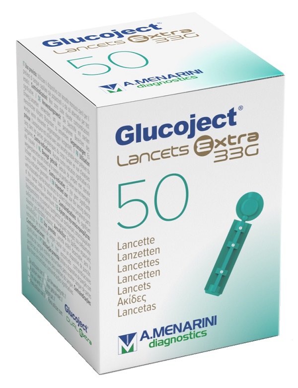 LANCETTA PUNGIDITO GLUCOJECT EXTRA GAUGE 33 50 PEZZI - FARMACIA33