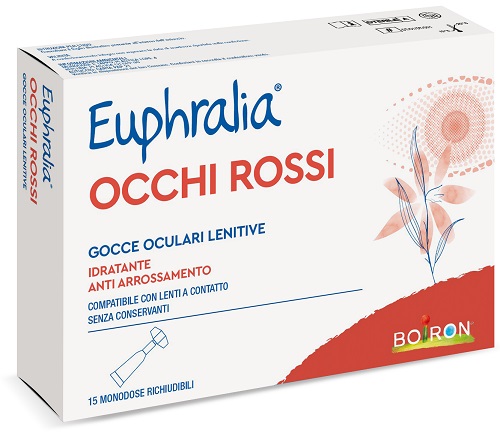GOCCE OCULARI LENITIVE EUPHRALIA OCCHI ROSSI 15 FLACONCINI MONODOSE 0,5 ML - FARMACIA33