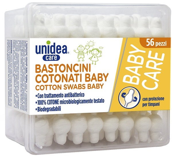 UNIDEA BASTONCINI COTONATI BABY 56 PEZZI - FARMACIA33