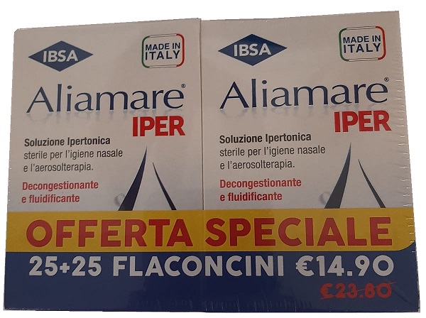 ALIAMARE IPER 25 + 25 FLACONCINI 5 ML BIPACCO - FARMACIA33