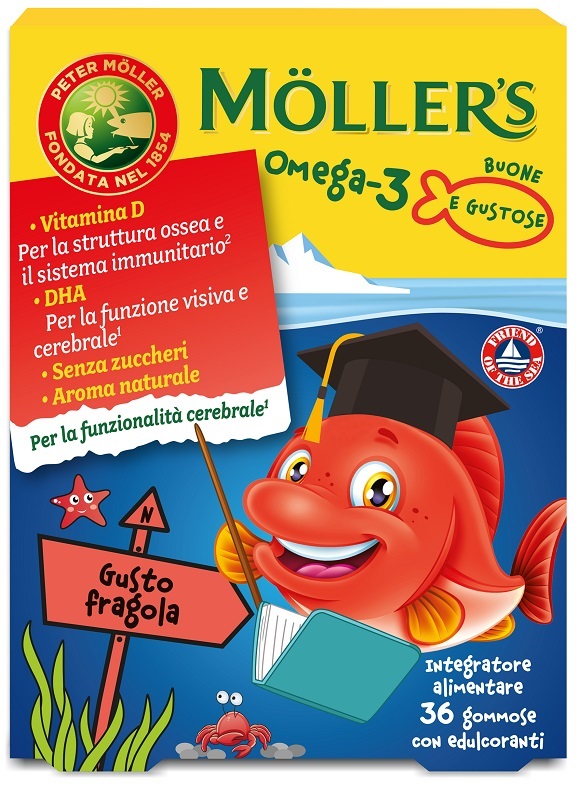MOLLER'S OMEGA 3 JELLY FISH 36 GOMMOSE - FARMACIA33