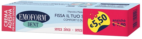 CREMA ADESIVA EMOFORM DENT PER PROTESI DENTALE 45 G TAGLIO PREZZO - FARMACIA33