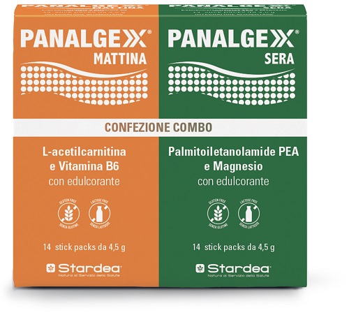 PANALGEXX MATTINA 14 STICKPACK + PANALGEXX SERA 14 STICKPACK CONFEZIONE COMBO - FARMACIA33