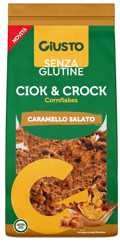 GIUSTO SENZA GLUTINE CIOK&CROCK CORNFLAKES CARAMELLO SALATO 125 G - FARMACIA33