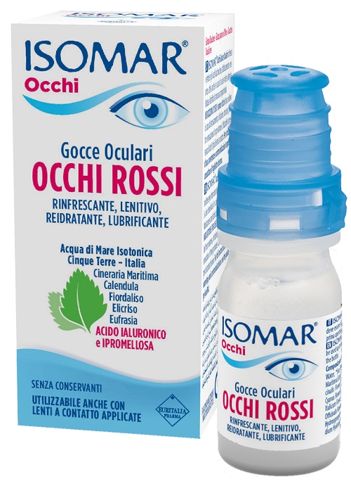 ISOMAR OCCHI ROSSI GOCCE OCULARI ACIDO IALURONICO 0,20% 10 ML - FARMACIA33