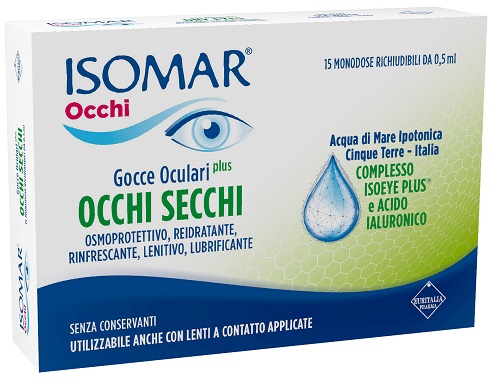ISOMAR OCCHI SECCHI PLUS GOCCE OCULARI ACIDO IALURONICO 0,20% 15 FLACONCINI - FARMACIA33