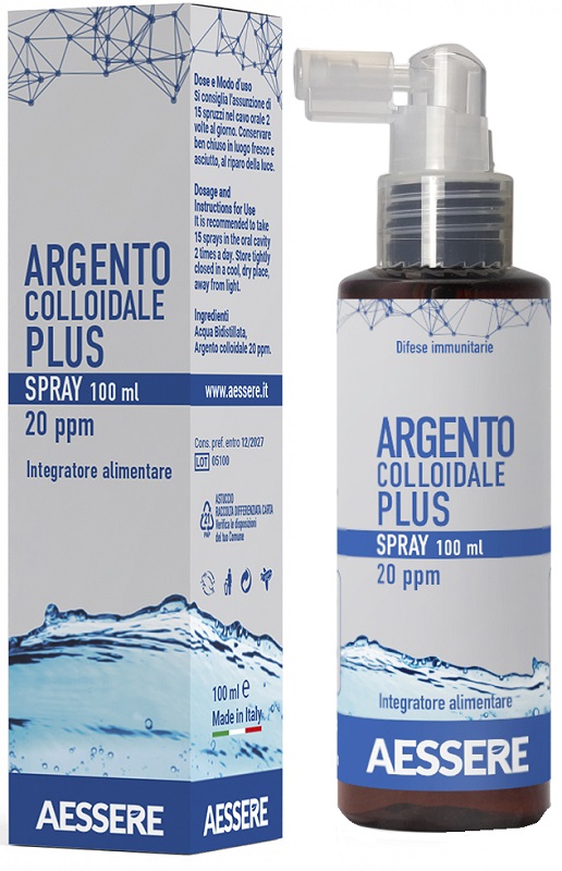 ARGENTO COLLOIDALE PLUS 20PPM SPRAY 100 ML - FARMACIA33