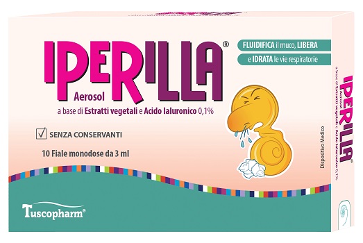 AEROSOL IPERILLA 10 FIALE MONODOSE DA 3 ML A BASE DI ESTRATTI VEGETALI E ACIDO IALURONICO 0,1% - FARMACIA33