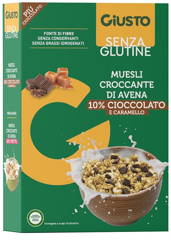 GIUSTO SENZA GLUTINE MUESLI AVENA CIOCCOLATO 275 G - FARMACIA33